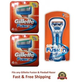 10 Gillette Fusion 5 Manual Men Razor Blades Refill Cartridges Shaver Handle 4 8 