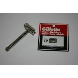 10 Gillette Double Edge Stainless Steel Class Style Metal Safety  