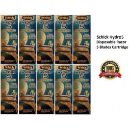 *10 Schick Hydro5 Disposable Razor Cartridges Handle 5 Blades Cartridge Sealed 8 