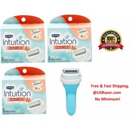 10 Schick Intuition Razor Blade Women Tropical Splash Cartridges Moisturizes  