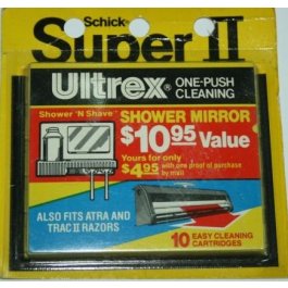 10 Schick Super II Ultrex Fit TRAC 2 Atra Razor Blades Cartridges 