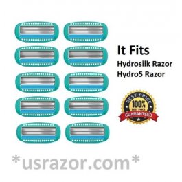*10 Schick Hydro Silk 5 Razor Blades Women's Refills Cartridges Shaver 4 8 