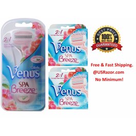 10 Venus Breeze Spa Cartridges Blades Razor Gillette Shaver Handl  