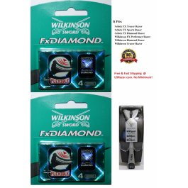 10 WILKINSON FX SCHICK DIAMOND + RAZOR BLADE CARTRIDGES 