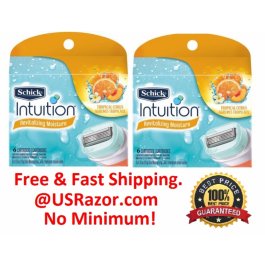 12 Schick Intuition Tropical Citrus Razor Blade Cartridges  