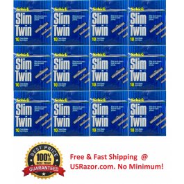 120 Schick Slim Twin Refill Blade Cartridge Fit GILLETTE Atra Razor No Lubricant 