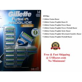 14 GILLETTE FUSION Proglide Power Razor Blade Cartridge  