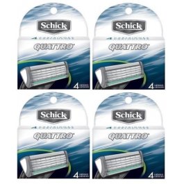 16 Schick Quattro Blades 4 8 Refills Cartridges fit Titanium Razor Shaver Quatro 