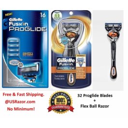 17 Proglide FLEX BALL Gillette FUSION Razor Blades Cartridges Refills Shaver USA  