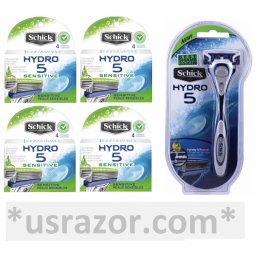 17 Schick Hydro5 Sensitive Razor Blades fit Power Shaver Cartridges Refills 4 8 