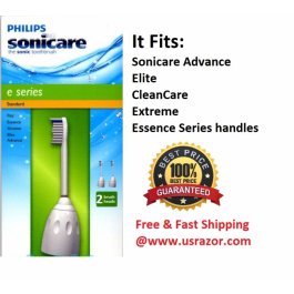 2 Sonicare Elite Standard Brush Heads E Series Philips Electric Toothbrush  