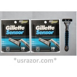 *20 Gillette Sensor Razor Blades Cartridges Refills Shaver Handle Fit Excel 3 5 