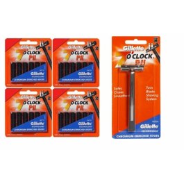 21 Gillette Trac II Cartridges Refills Non Lubricant Blades 1 Razor 7 Clock P II  