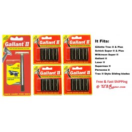 25 Gallant Blades Fits Gillette Trac II Plus Razor Twin Cartridge  