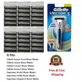 301 Cartridges Fit Gillette Sensor Excel Razor blade Men Women V3 Shaver 10 20 