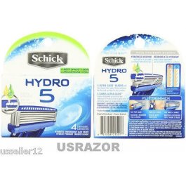 4 Schick Hydro5 Razor Blades Refills Replacement Shaver Cartridge 