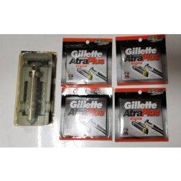 42 Gilltte Atra Plus Cartridges Refills Metal Razor Shavert Blades Handle USA 