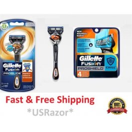 5 Gillette Fusion Proglide Proshield Chill Flexball Razor Blade Cartridge Shaver 