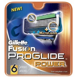 6 Gillette Fusion Proglide Power Blade Refill Cartridge 