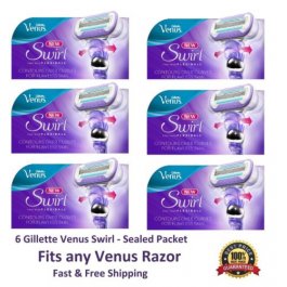 **6 Gillette Venus Swirl Flex Ball Razor Blade Cartridge Refill Fit Embrace Olay 