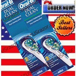 6 Oral B Dual Action  Clean Electric Toothbrush Heads Braun 