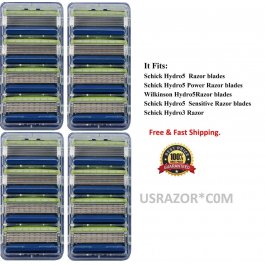 16 Schick Hydro5 Sensitive Razor 5 Blades fit Power Shaver Hydro Silk 3 Cartridge Refills 