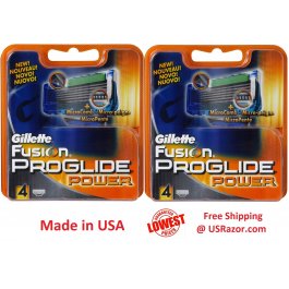 8 Gillette FUSION Proglide Power Refill Cartridges  