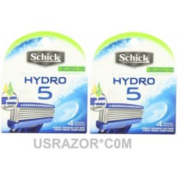 8 Schick Hydro5 Razor Blades Cartridges fits Power Shaver Replacement Refills 4 