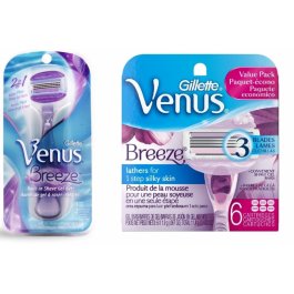 8 Venus Breeze Cartridges Blades Razor Gillette Handle + 6 Shaver Refills USA  