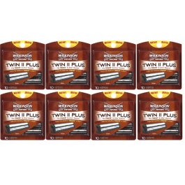 80 Wilkinson Super Plus Blades Cartridge Refill Ft Gillette Schick Trac II Razor  