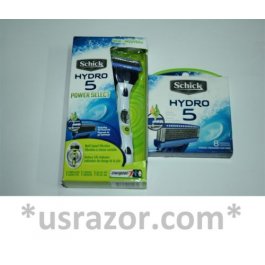 * 9 Schick Hydro 5 Cartridges 8 Blades+Power Razor Refill Hydro5 Shaver Handle 