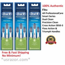 9 Braun Oral B Deep Sweep Tooth Brush HeadsToothbrush EB30-3 