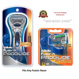 9 Gillette Fusion Proglide Power Razor Blades Refill Cartridges Fits Flex Ball 