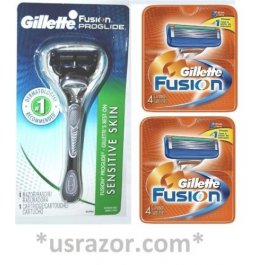 *9 Gillette Silvertouch FUSION Proglide Razor Blades Cartridges Refills Shaver 