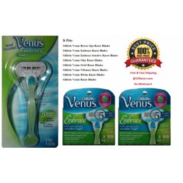 9 Gillette Venus Embrace Razor Blades Refill Cartridges 