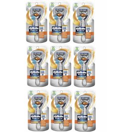 9 Silver Touch FLEX BALL Gillette FUSION Proglide Manual Razor Handle Shaver 