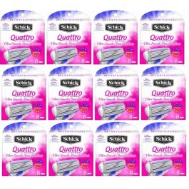 96 Schick Quattro Cartridges Women Razor Blades Refills 