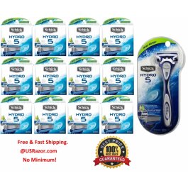 97 Schick Hydro 5 Blades Cartridges Refills Shaver Fit Power Razor Handle USA  