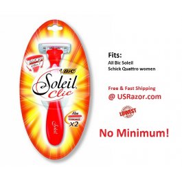 BIC Soleil Razor Blades Fit Schick Quattro Women  