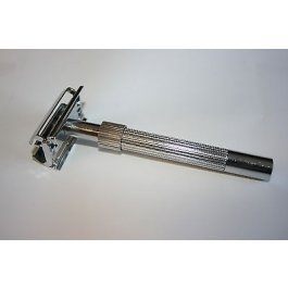 Chrome Butterfly Safety Metal Razor Fits Gillette Double Edge Vintage Blades 