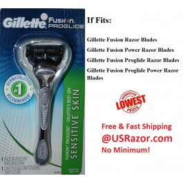 Gillette FUSION Proglide Silvertouch Sensitive Skin Razor 