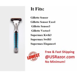 Gillette V3 Razor Handle Fits Sensor 3 Excel Men Women Blades Refills Cartridges  