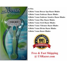 Gillette Venus Embrace Razor Cartridge Handle Shaver  