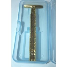 Gold Tone Razor Fits Gillette Trac II Schiick Super 2 Plus Blades Classic Metal 