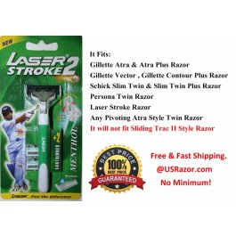 Laser Stroke Fits Gillette Atra Razor Blades Cartridges 