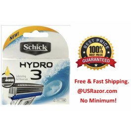 4 Schick Hydro 3 Razor Blades Refill Cartridges  