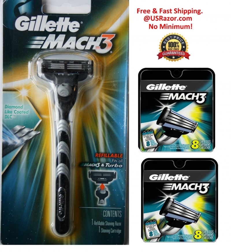 januari soort Rijp 17 Gillette Mach3 8*2 Cartridges Blades Refill Shaver Razors Handle Fit M3  Turbo