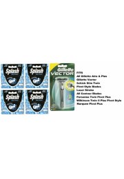 21 REFILLS GILLETTE VECTOR RAZOR WORK WITH ATRA PLUS BLADES CARTRIDGES SHAVER