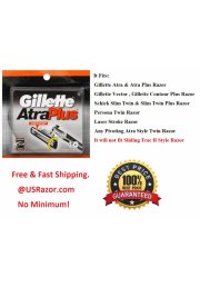 10 Gillette Atra Plus Razor Blades Cartridges Replacement Shaver Refills 