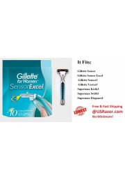 11 Excel Gillette Sensor Women Blades Cartridges Refill Shaver Handle Razor